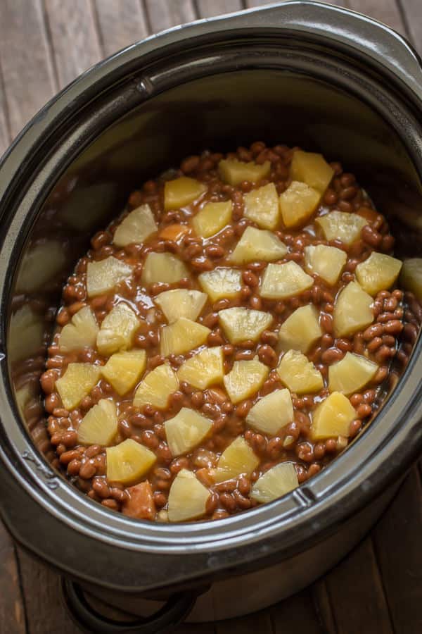 Slow Cooker Baked Beans Hawaiian - The Magical Slow Cooker