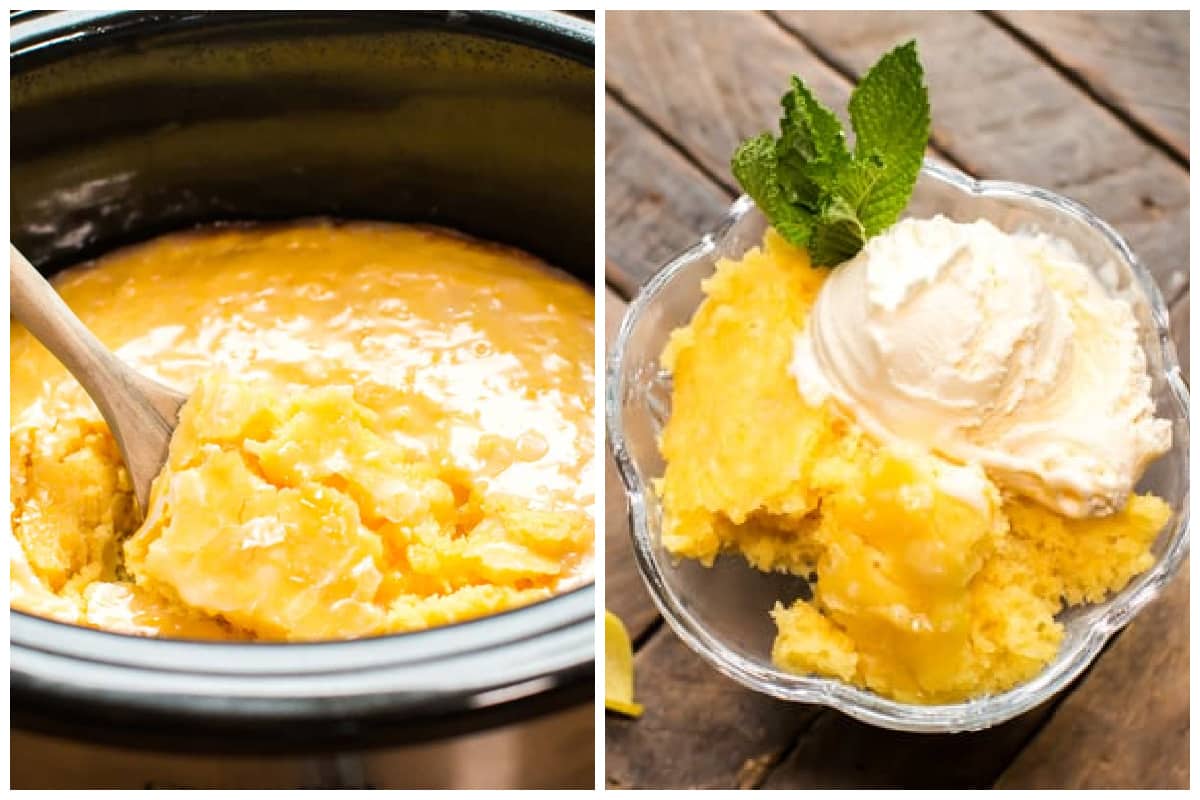 Slow Cooker Lemon Spoon Cake The Magical Slow Cooker