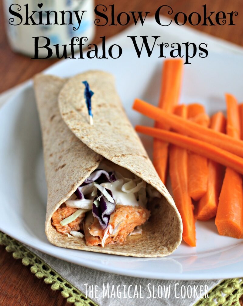 buffalo chicken in wheat tortilla on white plate