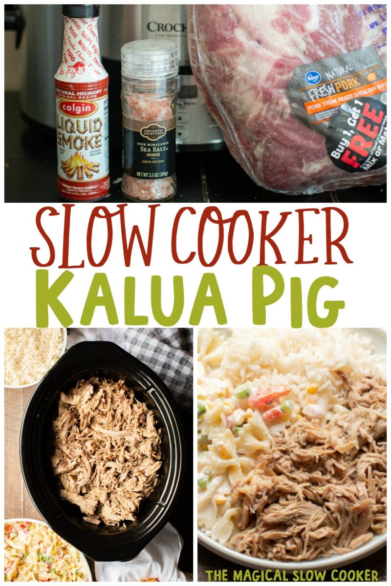collage of kalua pig images for pinterest