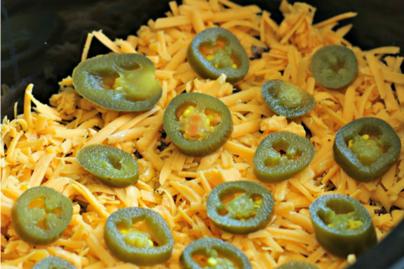 Slow Cooker 7-Layer Bean Dip