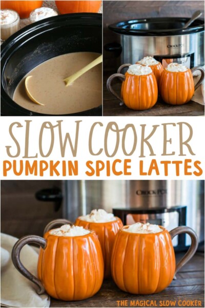 slow cooker pumpkin spice lattes
