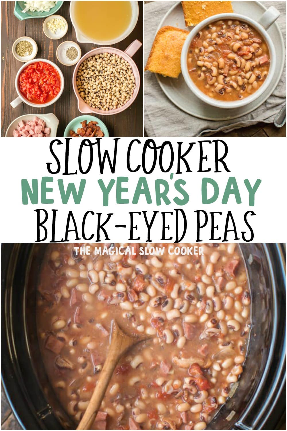 collage of new years day black eyed pea photos for pinterest