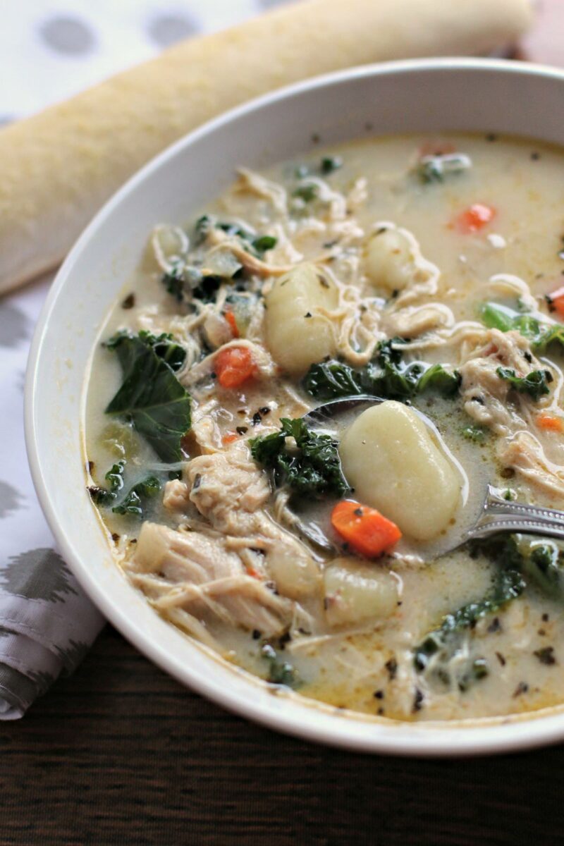 Slow Cooker Chicken and Kale Gnocchi Soup The Magical Slow Cooker