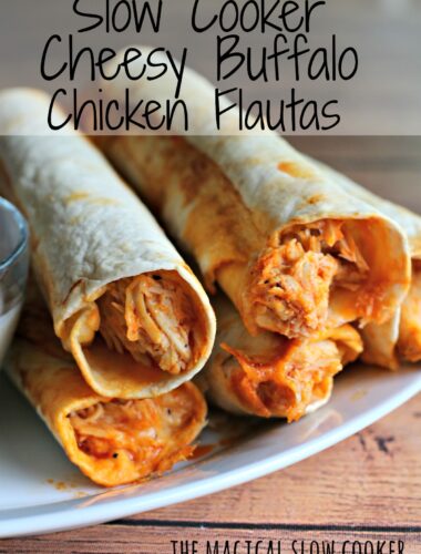flautas on plate, text over image for pinterest