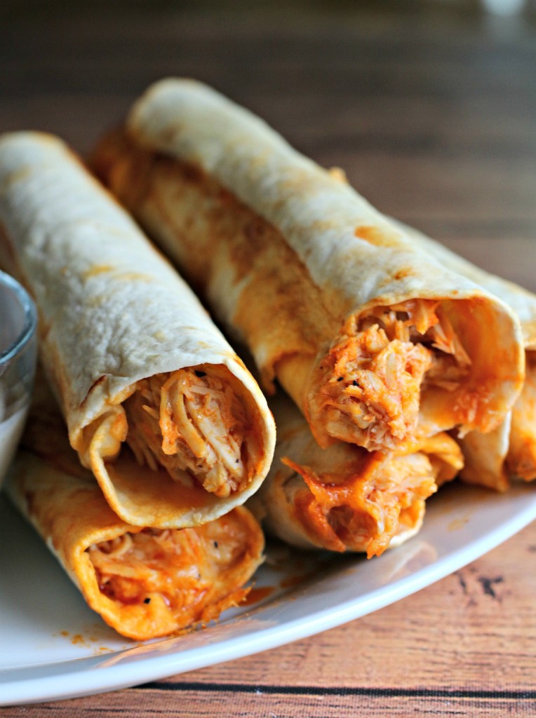 Slow Cooker Cheesy Buffalo Chicken Flautas The Magical Slow Cooker