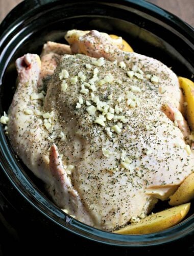 whole chicken in slow cooker with yukon gold potaotes