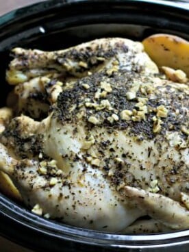 whole chicken in slow cooker with yukon gold potatoes