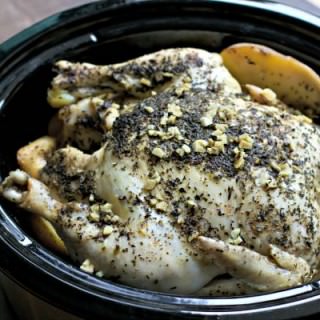 whole chicken in slow cooker with yukon gold potatoes