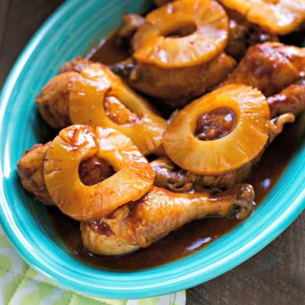 Pineapple Barbecue Glazed Chicken Drumsticks The Magical Slow Cooker