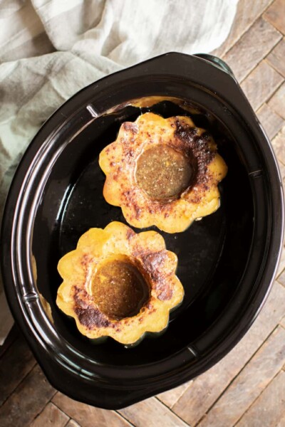 how to cook acorn squash in the slow cooker