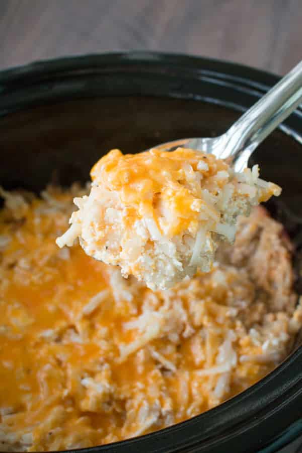 Slow Cooker Cheesy Hash Brown Casserole - The Magical Slow Cooker