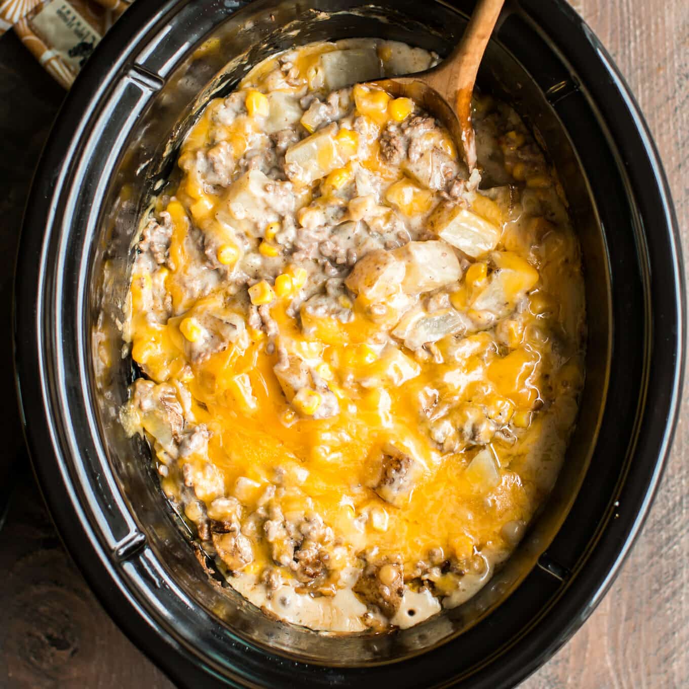 Slow Cooker Hamburger Hash - The Magical Slow Cooker