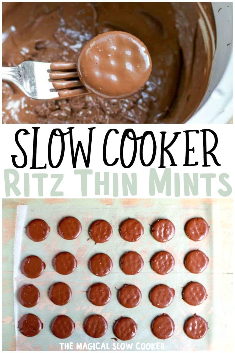 collage of ritz thin mints for pinterest