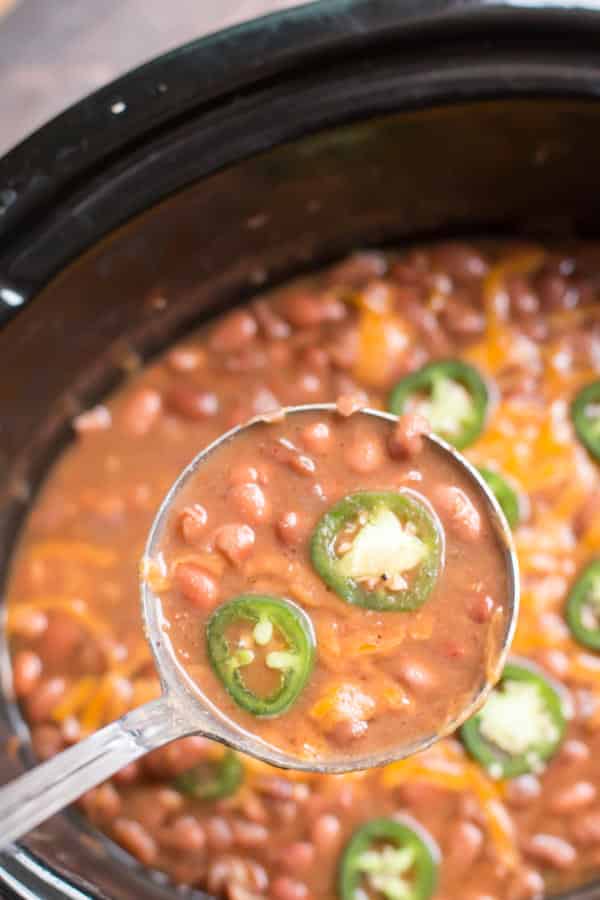 Slow Cooker Spicy Pinto Beans - The Magical Slow Cooker
