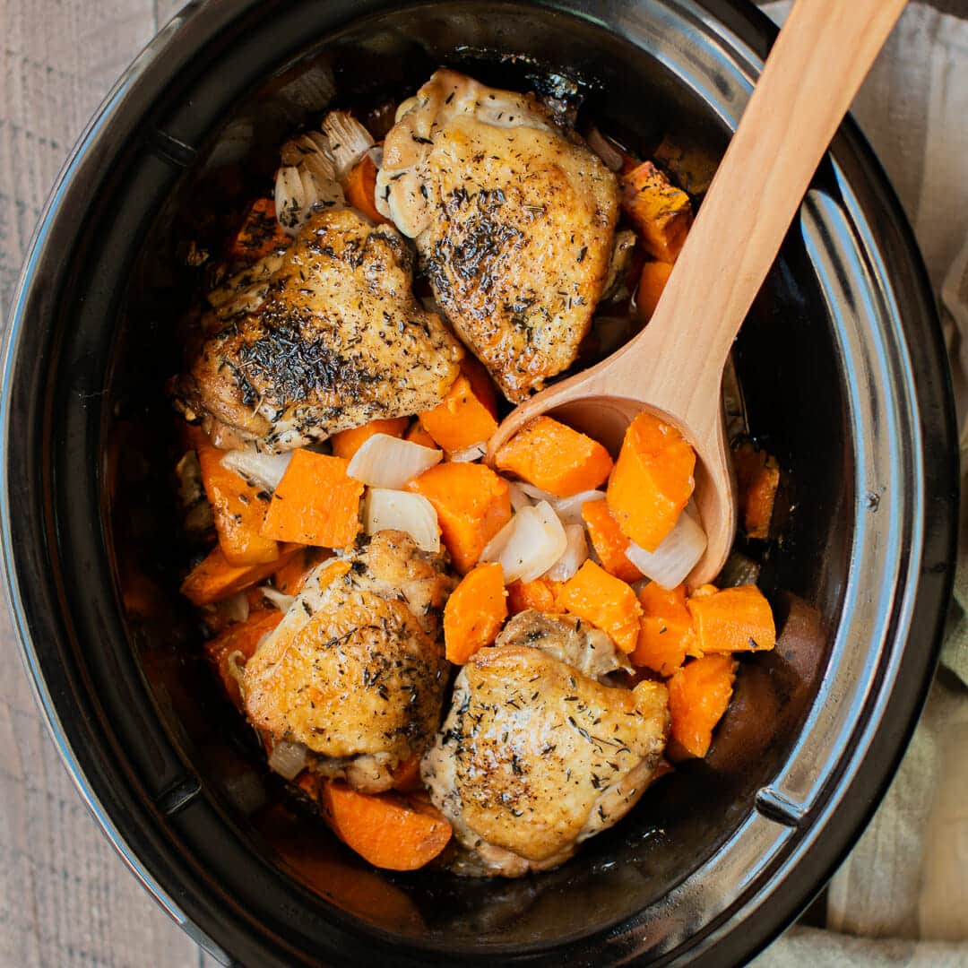 Slow Cooker Chicken and Sweet Potato Dinner - The Magical Slow Cooker