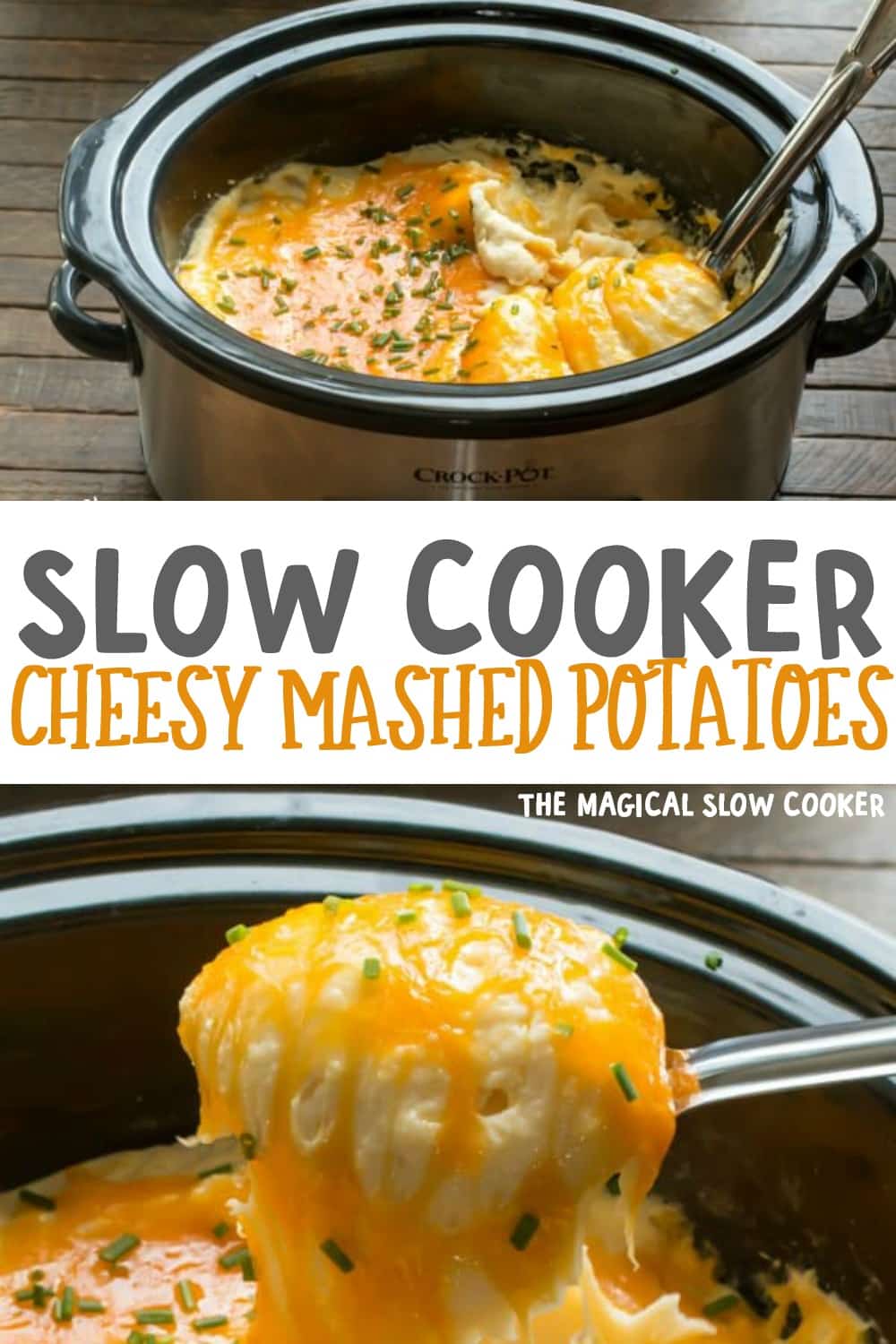 collage of cheesy mashed potatoes for pinterest