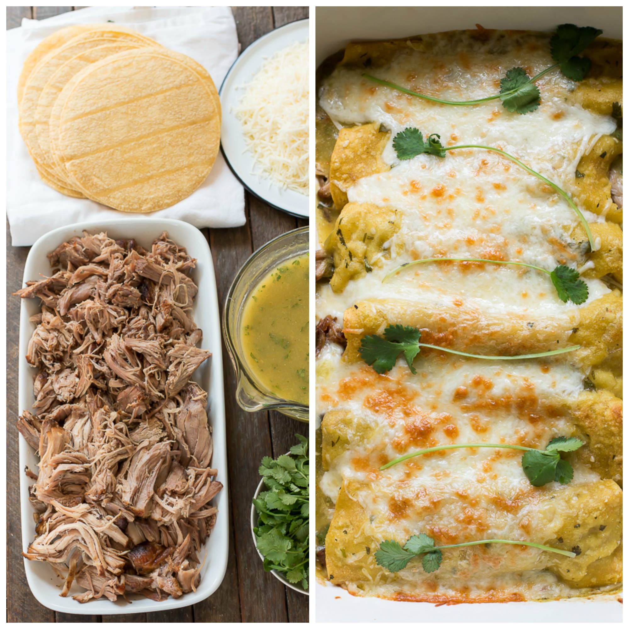 Pork Verde Enchiladas The Magical Slow Cooker