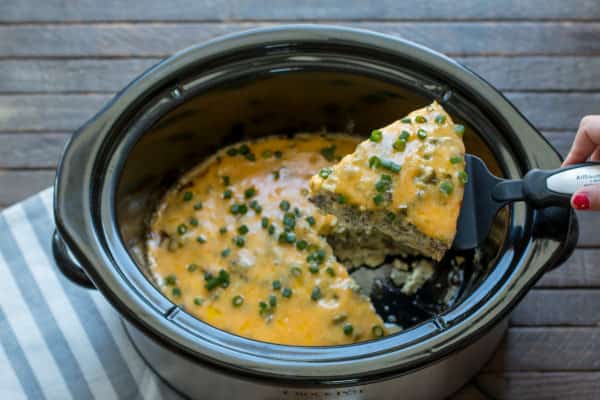 Slow Cooker Sausage and Green Chile Breakfast Casserole - The Magical ...