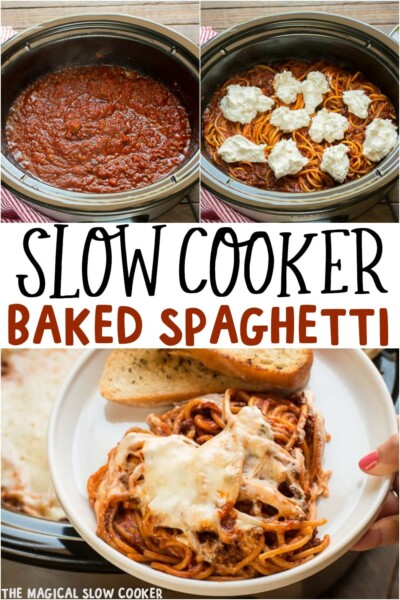 slow cooker baked spaghetti