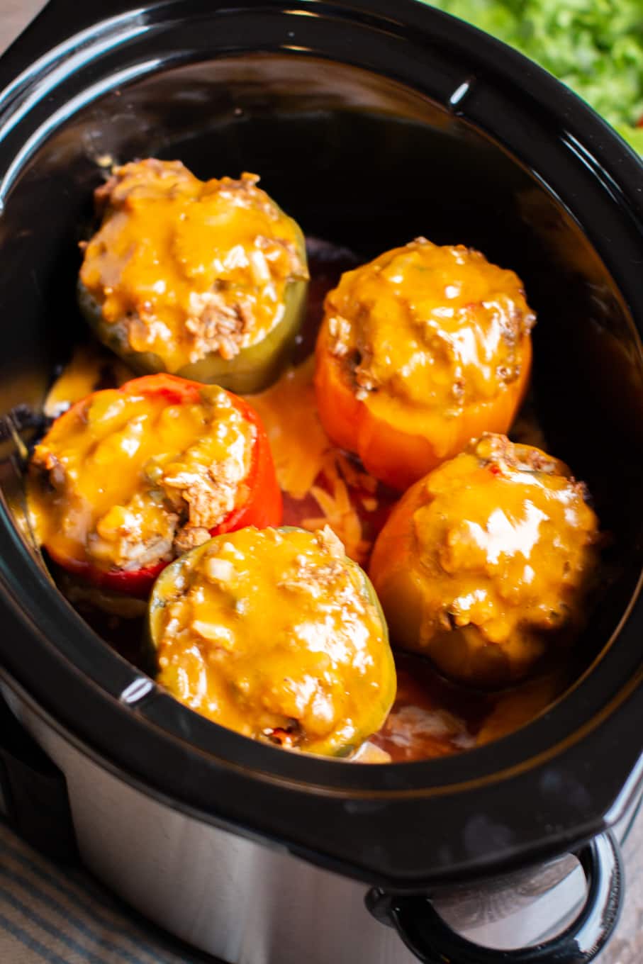 Taco Meat Loaf Stuffed Peppers The Magical Slow Cooker