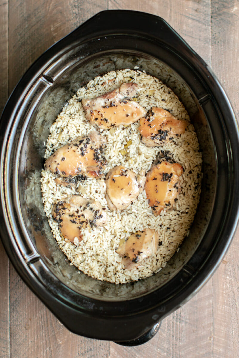 Slow Cooker Basil Chicken and Rice The Magical Slow Cooker