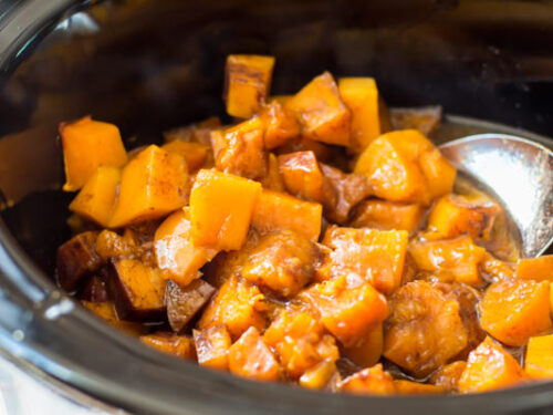 Slow Cooker Cinnamon Sugar Butternut Squash