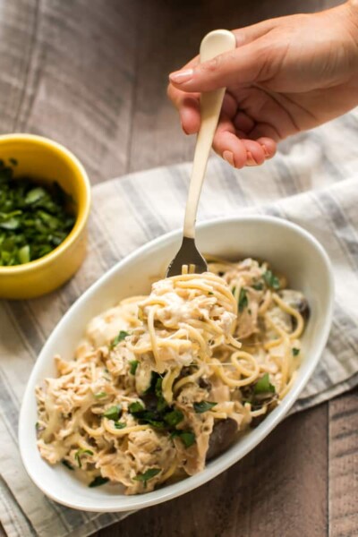 slow cooker chicken tetrazzini
