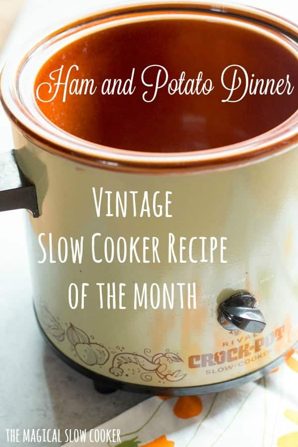 vintage slow cooker photo with text overlay