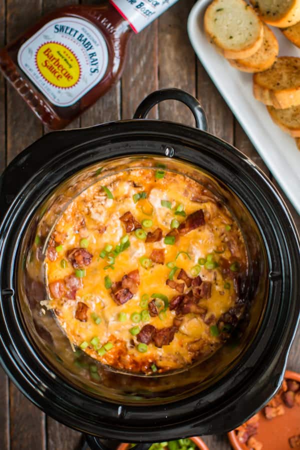 Slow Cooker Barbecue Bacon Chicken Dip The Magical Slow Cooker