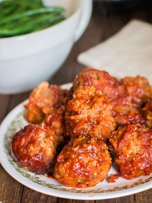close up of porcupine meatballs