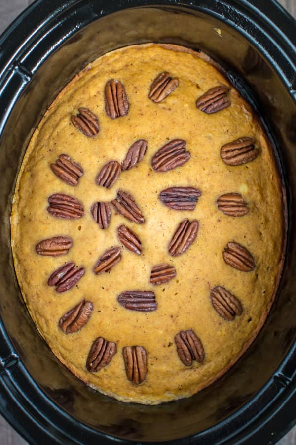 slow cooker pumpkin spoon cake