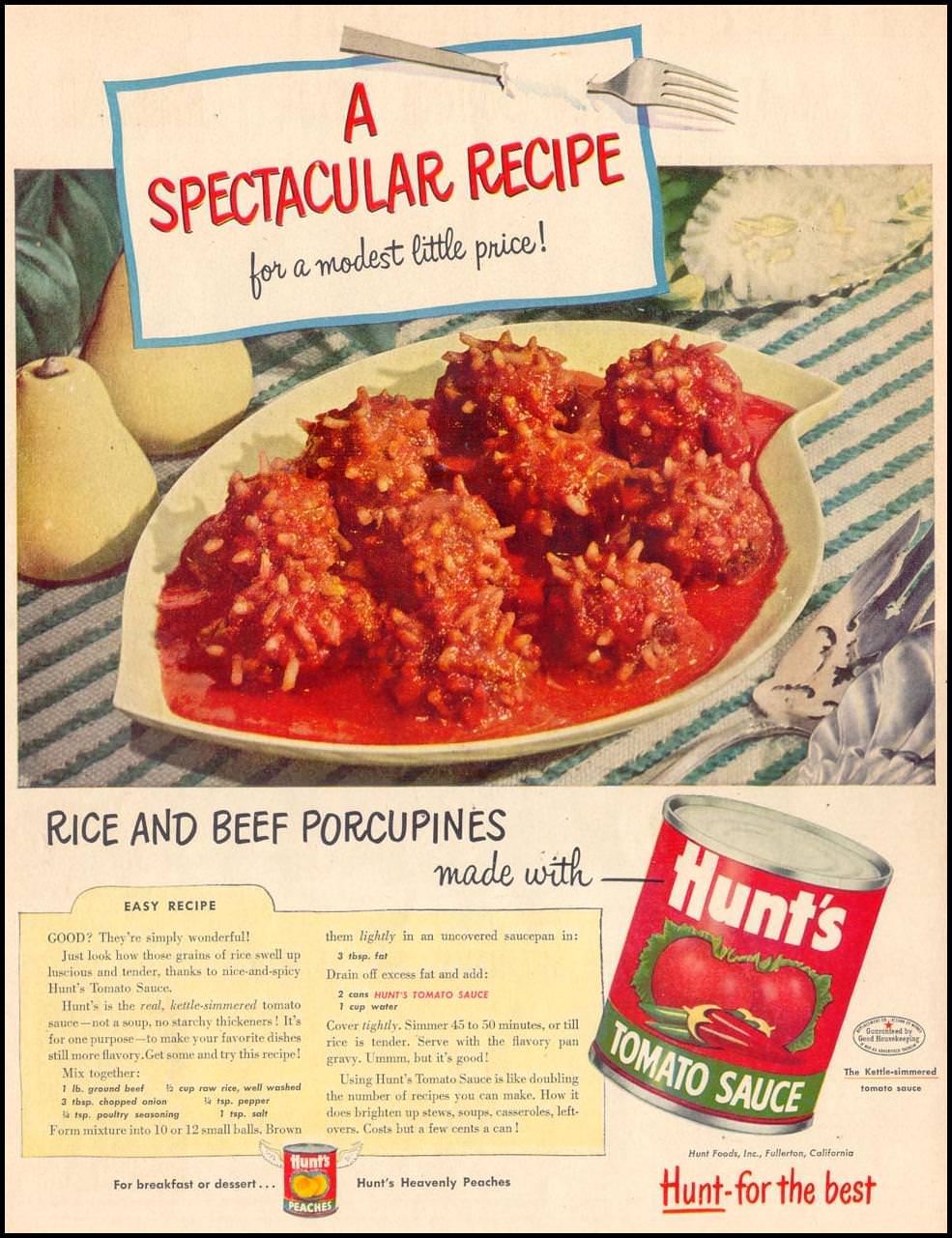 vintage recipe of porcupine meatballs.