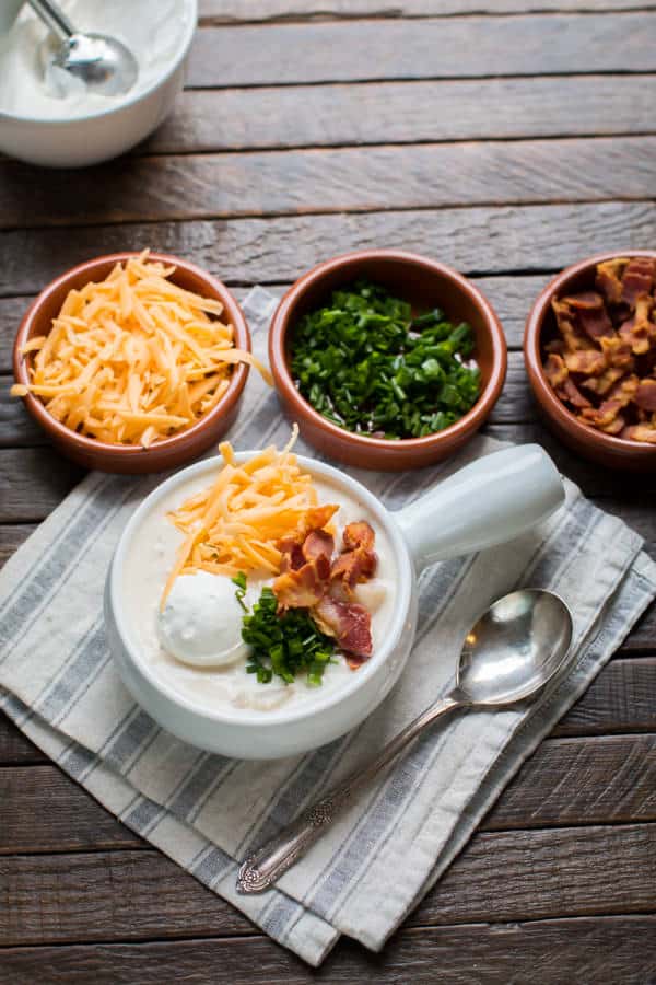 Slow Cooker Loaded Chicken Bacon Potato Soup