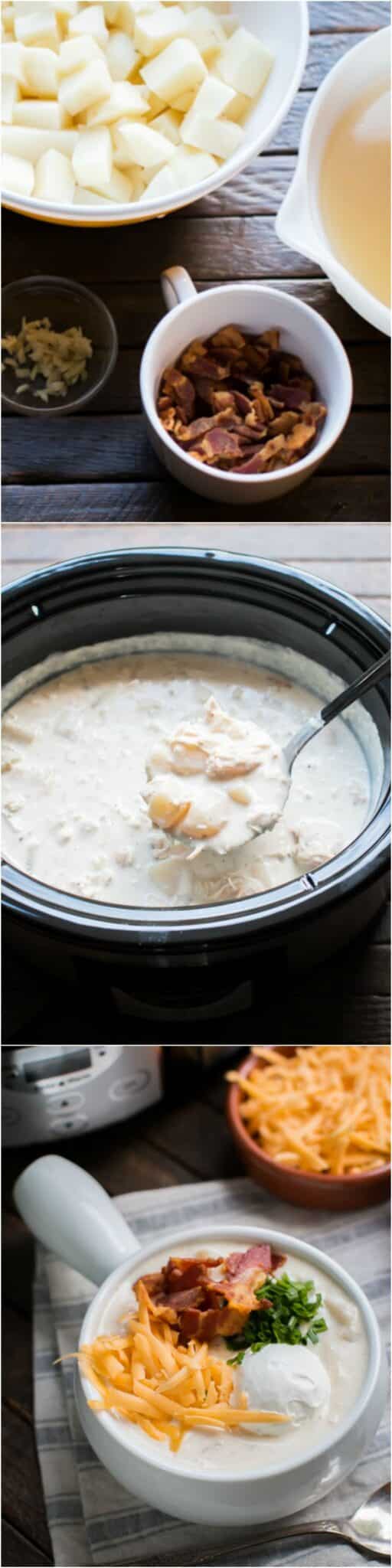 Slow Cooker Loaded Chicken Bacon Potato Soup The Magical Slow Cooker