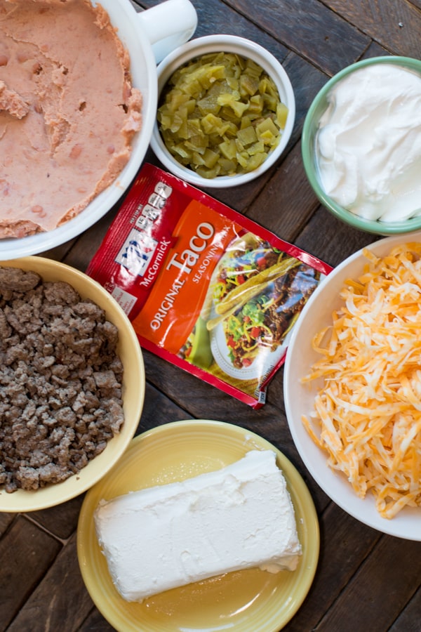 Slow Cooker Texas Trash Beef and Bean Dip The Magical Slow Cooker