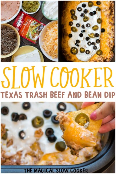 slow cooker texas trash beef and bean dip