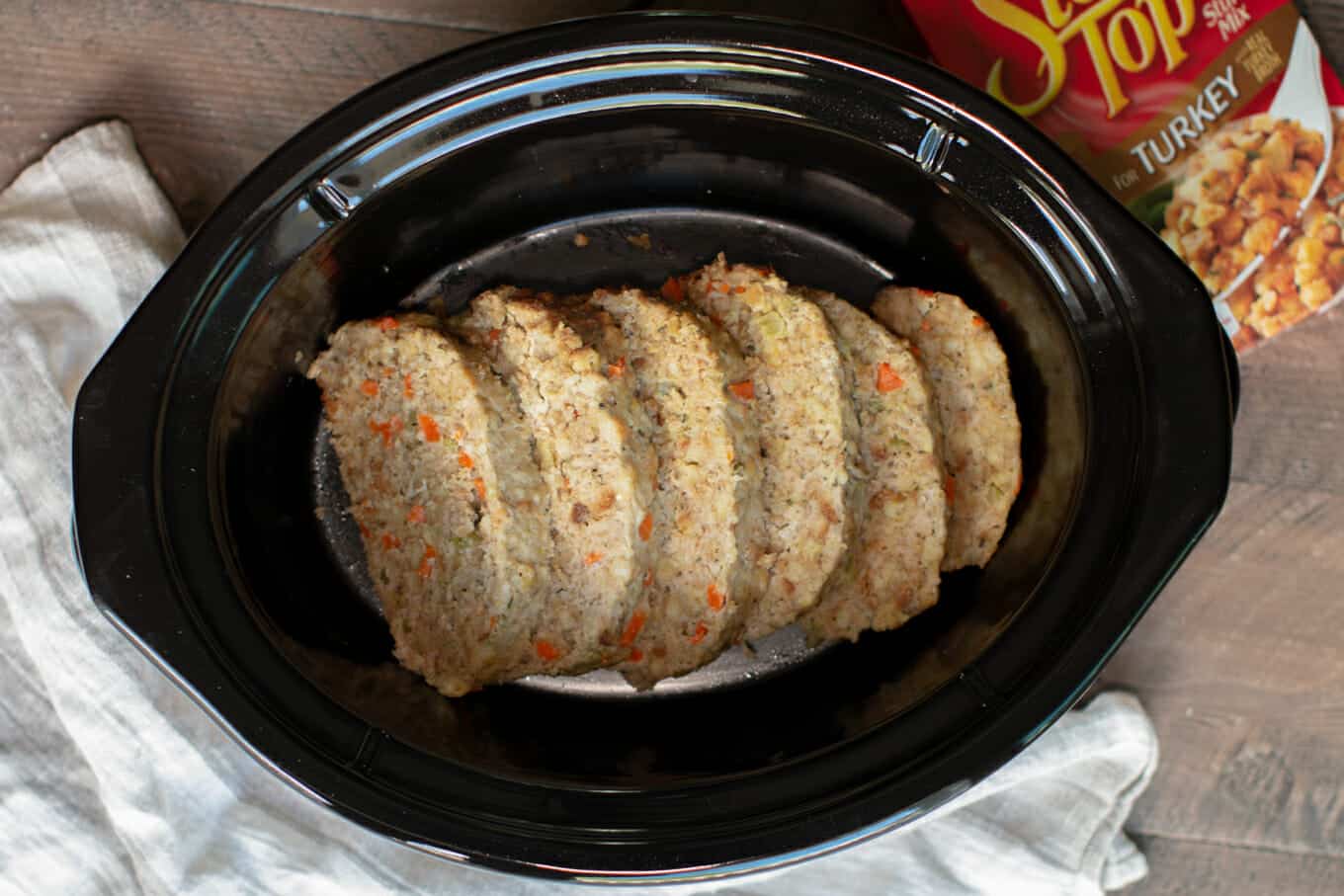 Slow Cooker StoveTop Stuffing Turkey Meatloaf The Magical Slow Cooker