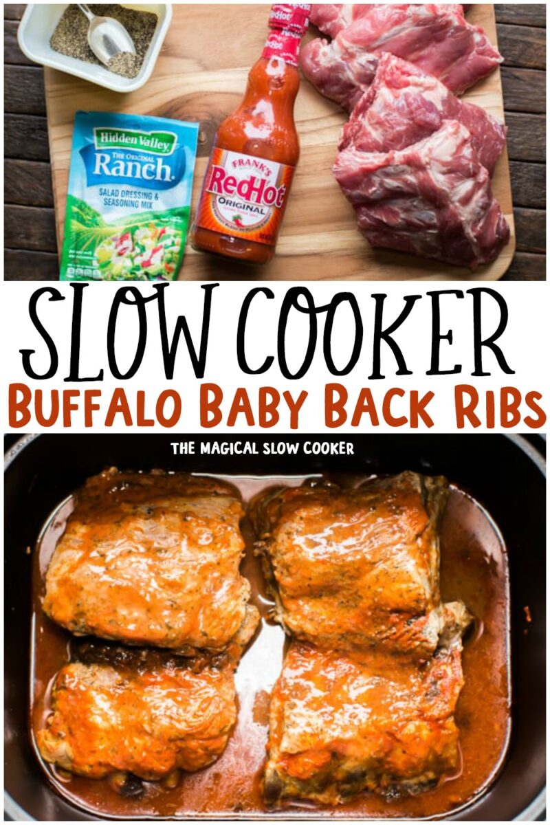 collage of buffalo rib images with text overlay for pinterest