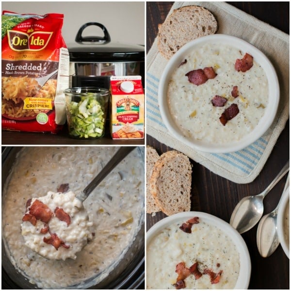 Slow cooker hash brown potato leek soup the magical slow cooker