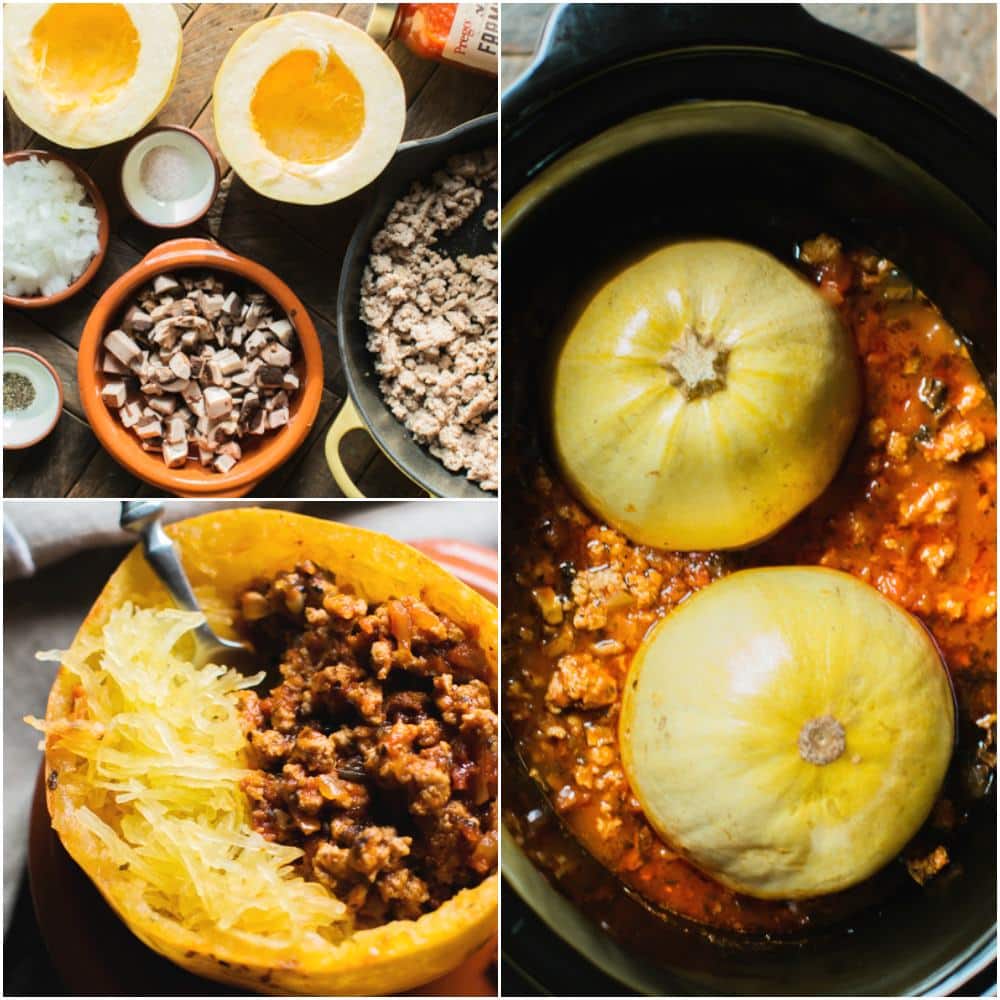 Slow Cooker Spaghetti Squash and Turkey Meat Sauce The Magical Slow
