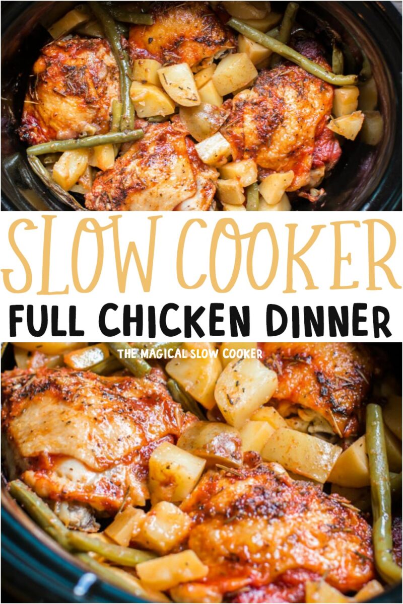 Seasoned Chicken, Potatoes and Green beans - The Magical Slow Cooker