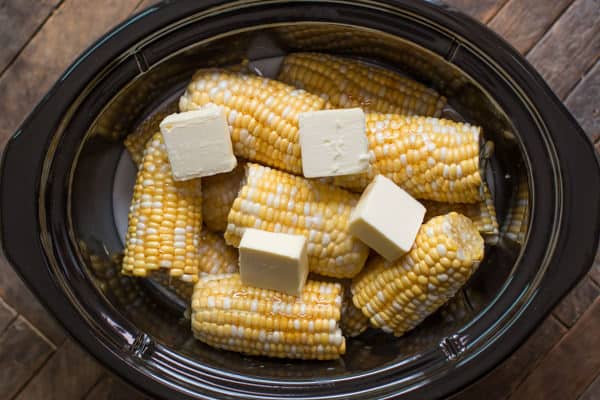 corn on the cob with butter and coconut milk