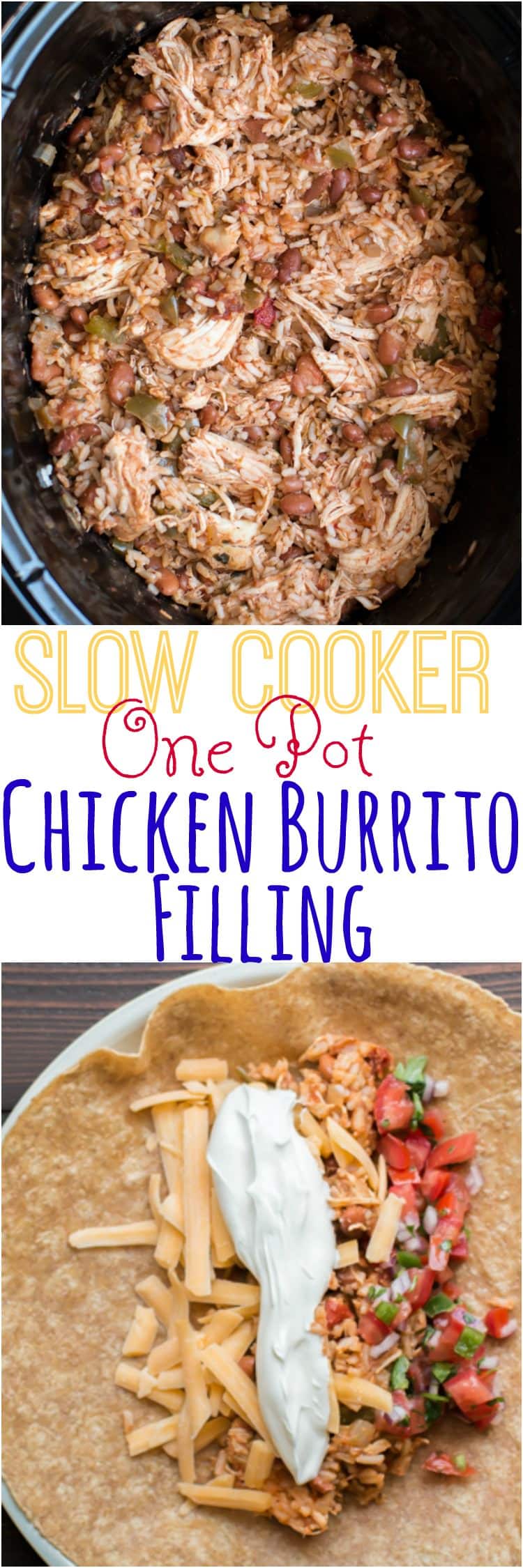 Slow Cooker One Pot Chicken Burrito Filling The Magical Slow Cooker