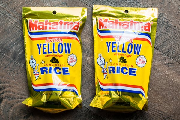 2 bags of Yellow Rice from Mahatma