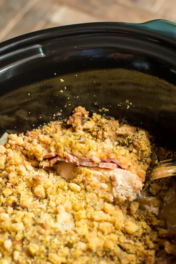 Slow Cooker Chicken Cordon Bleu Casserole