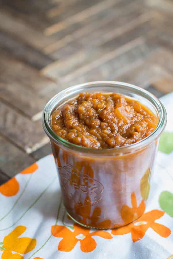 jar of pumpkin applesauce