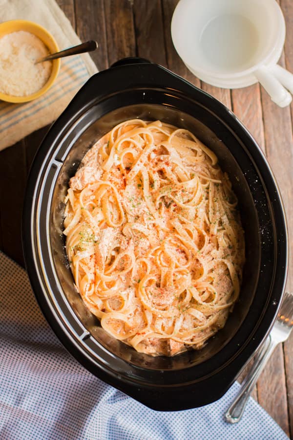 chicken and noodles in as slow cooker