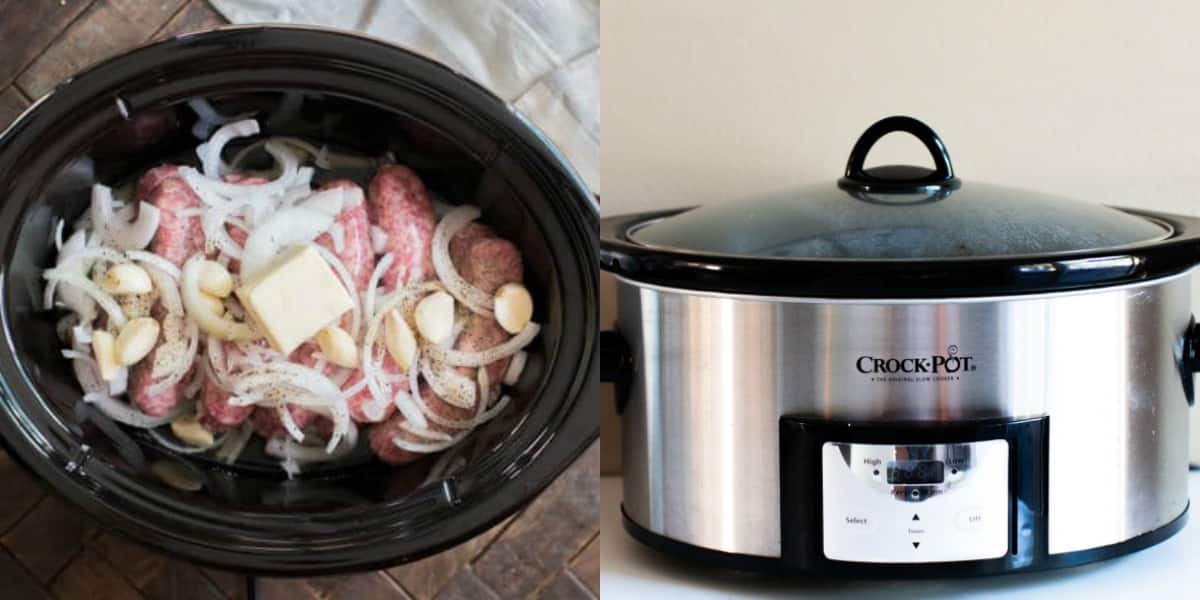 Slow Cooker Beer and Garlic Brats The Magical Slow Cooker