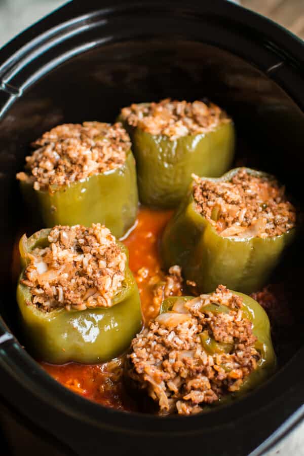 Crock Pot Stuffed Bell Peppers Ground Beef - Beef Poster